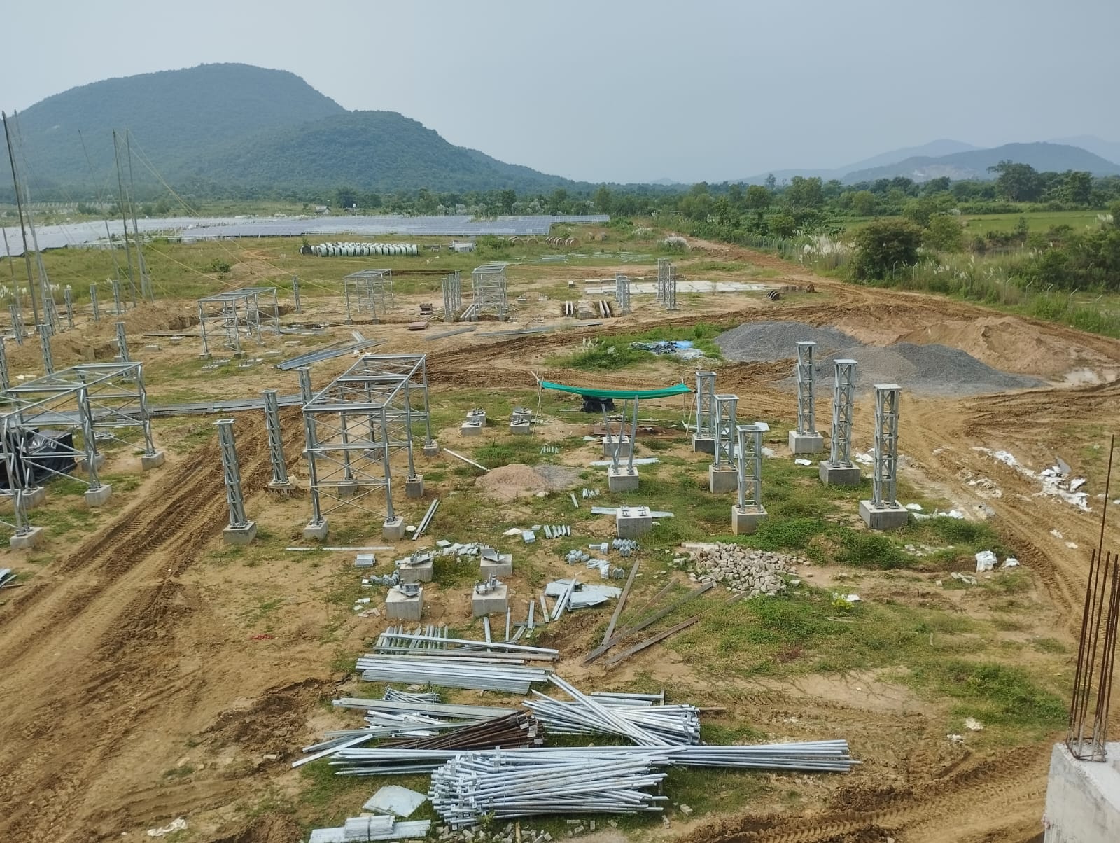 Power infrastructure at site