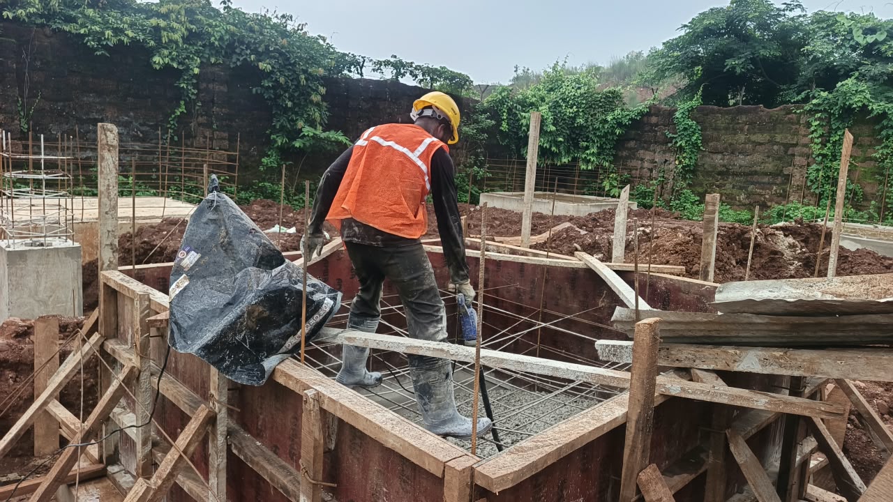 Construction work on site